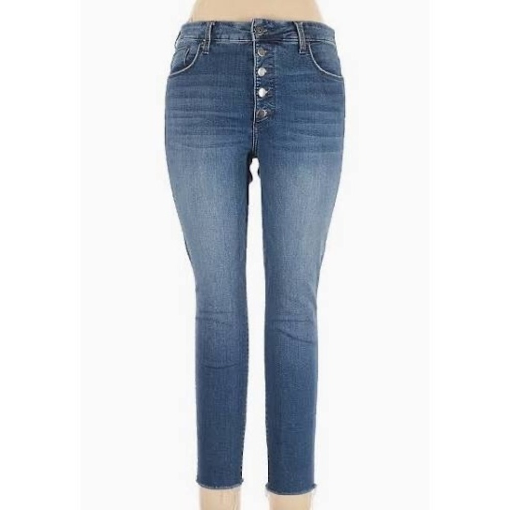 Whetherly Cooper High Rise Skinny Button Fly Denim Jeans Size 29 Boho Preppy